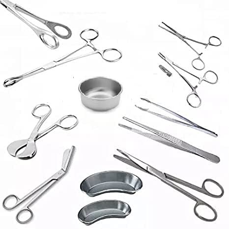 GOLDFINCH Basic Delivery Surgical Instrument Set of 9 (Artery Forceps, Needle Holder,Sponge Holding Forcep,Cord Scissor, Epistomy Scissor, Surgical Scissor,Tissue forcep, Kidney Tray 10 inch(2 pc), Bowl (B0BJV7CZY2) Amazon Price History, Amazon Price Tracker