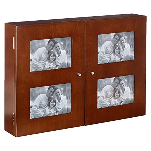 Dcasa Tapa Contadores con Cuelgallaves Ganchos para Llaves Almacenaje de Adornos Festivos Artículos para el hogar Unisex Adulto, Madera Natural, 46X32X8 CM