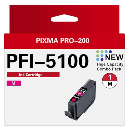 PFI-5100 Ink Cartridges - High Capacity Replacements for Canon imagePROGRAF PRO-310 Printer (Magenta)