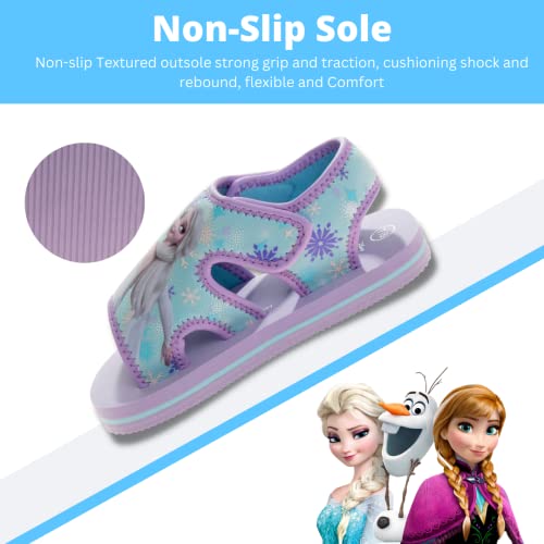 Disney Girls' Frozen Sandals - Adjustable Strap Summer Sports Sandals (Toddler/Little Kid)4