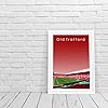 GroundDesigns MAN UNITED Football Gift OLD TRAFFORD Manchester Stadium Art Unframed A3 Print MUFC #2