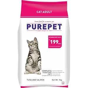 Purepet Adult Dry Cat Food Tuna & Salmon Flavour, 1 kg Pack