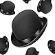 WELLGRO 2x Hut Melone schwarz für Erwachsene, Bowler mit Satinband, 30,5 x 24 x 13 cm (LxBxH)