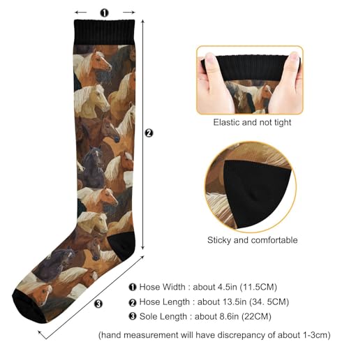Image of Wusikd Heartbeat Symbol Compression Socks for Women and Men Circulation Black Long Socks for Athletic Running 1
