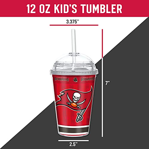 Image of Rico Industries NFL Football Rookie of The Year 12oz Acrylic Tumbler, Youth Tumbler with Swirly Straw