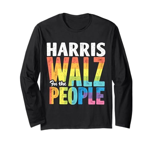 Harris Walz para la gente 2024 LGBT LGBTQIA+ Manga Larga