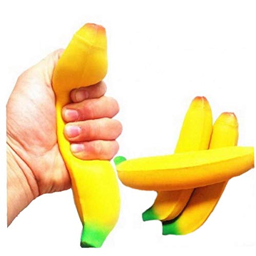 Zonfer 1pc Aliviar Estrés del Juguete Antiestrés Ayudante Squeeze Regalos Plátano Diversión De La Novedad Cover