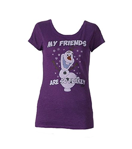 T-shirt Olaf de La Reine des Neiges pour femme taille M col scoop