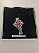 Produktbild Kreuz verflochtenes rot Gem CGC English Pewter auf schwarzer Kordel Halskette handgefertigt 41 cm