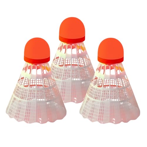 Balones de bádminton | 3 Piezas de Entrenamiento a Prueba de Viento Luminous | Bádminton Que en la Oscuridad | para Patio Trasero, Patio, césped, Exterior, Exterior, Familia, Adultos