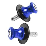 GIDIBII M8*1,25 Ständeraufnahme, Schwingenschutz Schwingenadapter Ständer Bobbins Spool Racingadapter Kompatibel mit S1000RR Honda Kawasaki Suzuki (Blau)