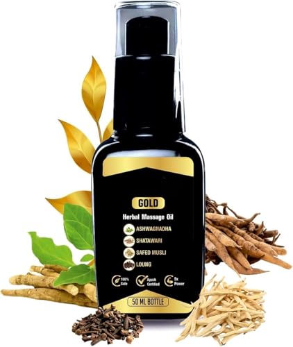 Twirlsilk Gold Massage Oil for Men Enhancer Ayurvedic Massage Oil for Men 50 Ml - Image 4