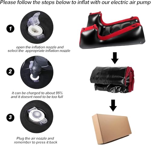 Sex Sofa Sex Möbel Kissen BDSM Sex Spielzeug Aufblasbares Kissen für Paar Sexuelle Position Unterstützung Multifunktionale Rampen，PVC-beflockter Sex-Stuhl-Rampe Möbel mit Bondage