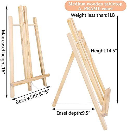 Caballete de madera XMING (pack de 4) para mesa y soporte de pintura 3