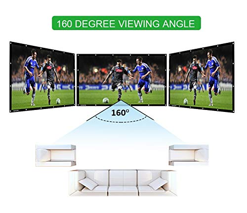 Pantalla manual plegable de proyector 120 pulgadas 16:9 miniatura 4