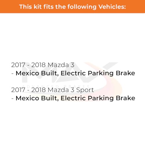 Image of MAX Advanced Brakes - Front Brake Kit For 2017-2018 Mazda 3 (Electric Parking Brake, Mexico Built)| Carbon Ceramic Brake and Rotor Kit| OE Replacement Brake Rotors