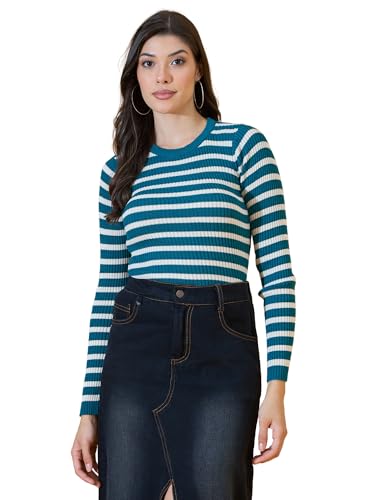 Image of 98 Degree North Women Round Neck Sweater-G1579-L.Camel