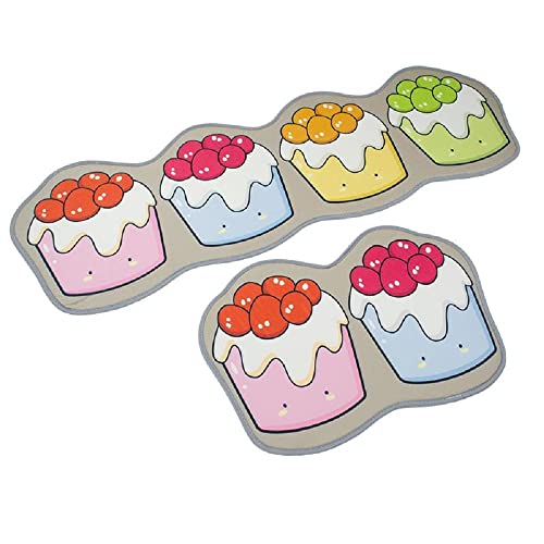 Image of HomeCloud Rubber 6mm Fruit Printed Thick Anti Slip, Washable, Big Size, Printed, Designer Folding Kitchen Mat for Floor Home Bedroom -, Standard Size (40 x 120 cm 40 x 60 cm)