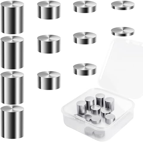 Tungsten Weights 3.25 Ounce 3/8 Inch Incremental Cylinders Car Weights Compatible with Pinewood Car Derby Weights, 12 Pieces, 4 Sizes Cover