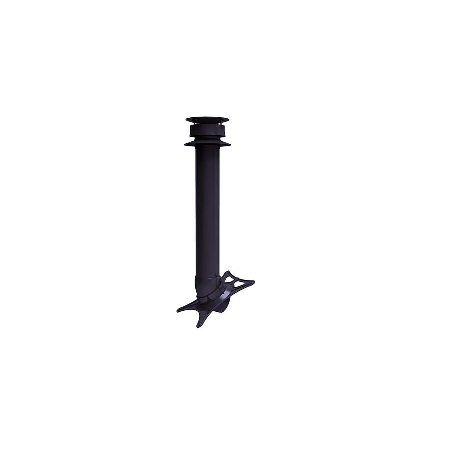 Extracteur statique avec collerette d'étanchéité gris ardoise EXTARTC 80cm + plaque PVC renfort diamètre100mm