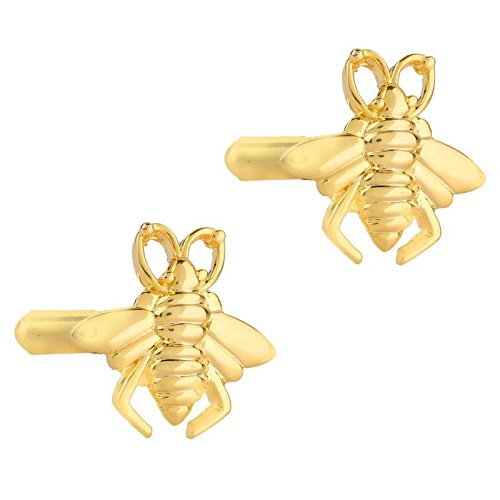 Cufflinks For Men Lapel Pin Suit Cufflinks Golden Gold Bee Fly Symbol Design For Office Corporate Party French Cuff Shirts Shirt Suit Blazer In A Gift Box Tmnxcpgold1593
