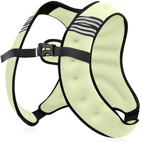 Image of NATURELUX Weighted Vest Men or Women - 5 /10 /15 /20 /25 /30lbs Weights with Reflective Stripe, Weighted Vest for Workout Equipment for Strength Training Running - Walking Weight Loss