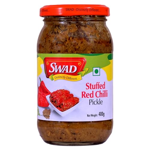 Image of SWAD Stuffed Red Chilli Pickle 400 gm Each | Pack of 2