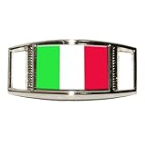 Italy Italian Flag Shoe Sneaker Shoelace Charm Rectangular Decoration