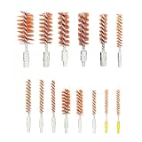 Handgun & Shotgun Gun Cleaning Kit — Bronze Bore Brushes for .17 .22 9mm .30 .45 Cal and...