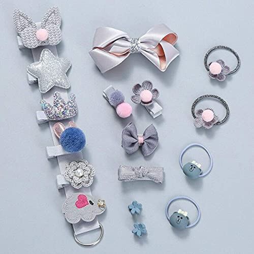 Image of Kashish's Fancy Head wear Accessories For Baby Girls Hair Clip Princess Hair Clip Cute Cartoon Clip, Headband, Schoolgirl, Baby Girl Toddler Set Gift Box Set of 18 Pieces