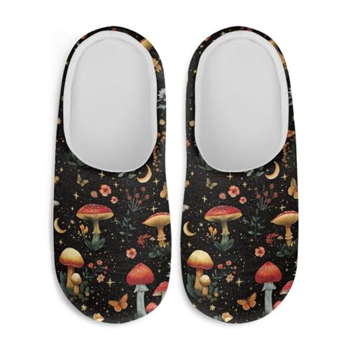 Jeiento Butterfly Slipper for Women Fuzzy Slip-on Bedroom Slippers Non Slip Spa Slipper for Guest2