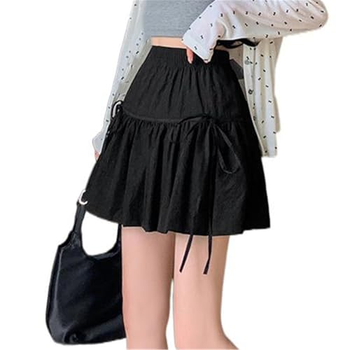 Women's Slim Fit High Waisted Wool Pleated Skirt A-Line Fall Winter3
