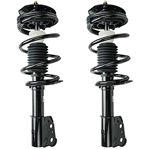 Image of Detroit Axle - Front Struts for Olds Alero Cutlass Chevy Malibu Classic Pontiac Grand Am, 2 Struts with Coil Spring Assembly Replacement Suspension Ready Strut Shocks