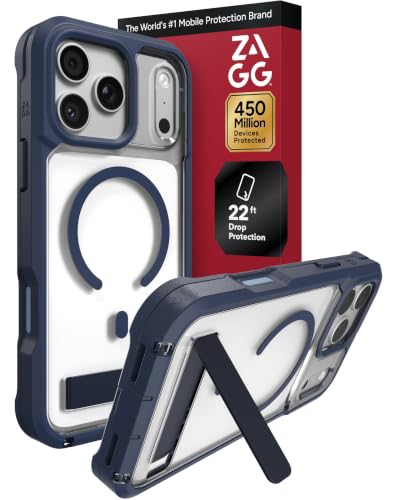 ZAGG Rainier Phone Case with Stand for iPhone 18 Pro Max/ 17 Pro Max, Blue