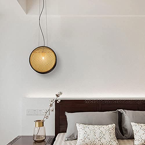 Lámparas colgantes de decoración de cabecera para dormitorios de estilo zen natural 4