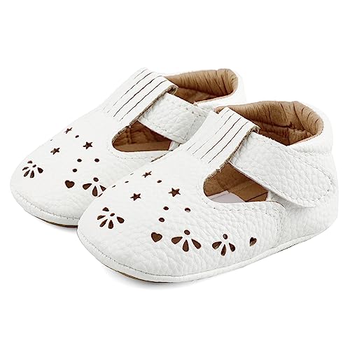 LACOFIA Zapatillas Antideslizantes para bebé niña Zapato Primeros Pasos de Cuero Suave de PU...