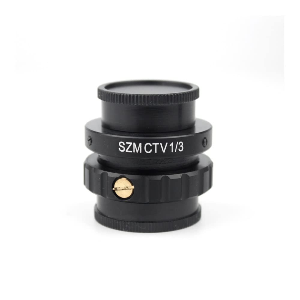 Microscope SZMC TV1/2 TV1/3 CTV Adapter 0.5X 0.35X 1X C-Mount Adapter Lens Trinocular Stereo Microscope Replacement Accessories(SZMC TV13)