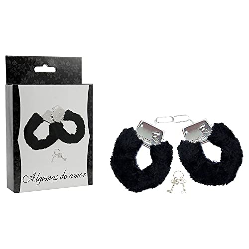 Algemas Do Amor Metal Com Pelucia Gtoys Preta