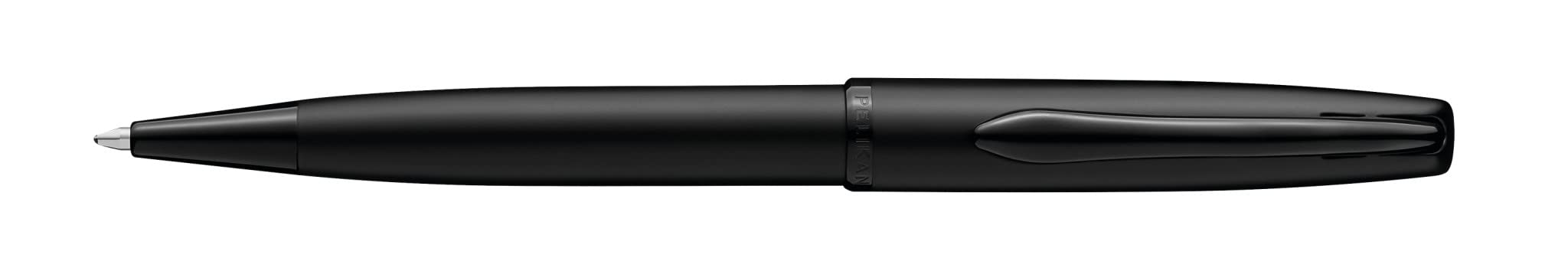 Pelikan, Penna Sfera Jazz Noble Elegance In Metallo Carbon, Inchiostro Blu, Con Meccanismo A Rotazione, Indicata Per Documenti Ufficiali, Con Clip Elastica, In Elegante Astuccio Regalo