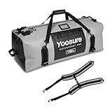 YOOSURE Waterproof Duffel Bag 110L- 700D PVC Dry Bag with Airtight Zipper, Large Dry Bag with Straps&Handles for Camping Boating Kayaking Rafting Canoeing Gym Beach Car Roof Storage (Grey)