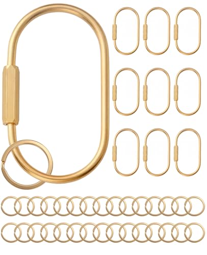 Porte-clés dorés en laiton pour sac à main avec finition luxe éclatante | Lot de 40