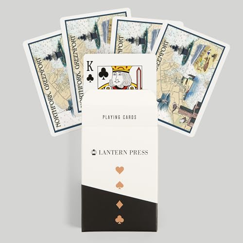 Baraja de cartas Lantern Press Greenport, 52 cartas póker miniatura 6