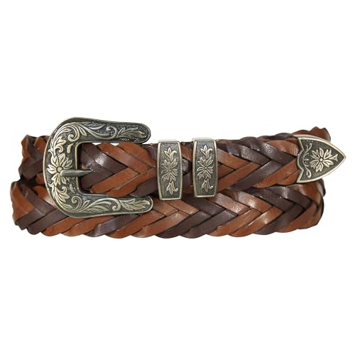 Image of Lucky Brand Women's Western Leather Belt | Classic | Fashion | Vintage | Buffalo Leather | Western-Inspired