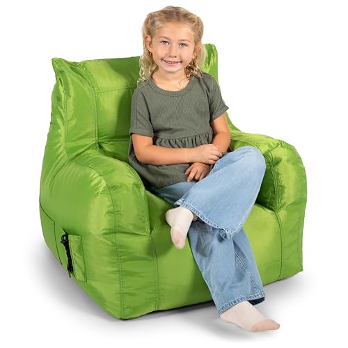 Big Joe Dorm Bean Bag Chair with Drink Holder and Pocket,...