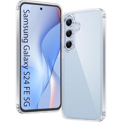 Image of KACA Clear Back Cover Case for Samsung Galaxy S24 FE 5G |Case for Samsung Galaxy S24 FE 5G|Shockproof Bumper TPU Protective Design - Transparent