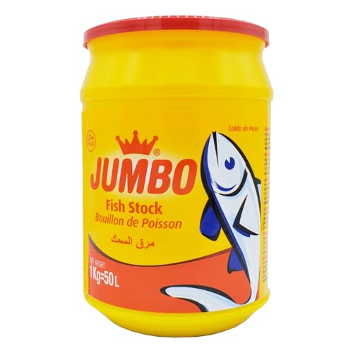 Jumbo Fish Stock Seasoning – Savory Seafood Cooking Seasoning for Soups, Stews & Rice Recipes - Halal Certified Bulk Catering Size - 1 Kg