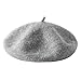 Jastore Kids Beret Hats for Girls French Wool Berets Hat Classic Fashion Warm Beanie Cap for Toddler Little Girl (US, Age, 4 Years, 10 Years, Light Grey)