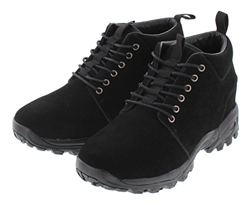 Image of CALTO - H7222-3.2 Inches Taller - Height Increasing Elevator Shoes - Black Boots (7 D(M) US)