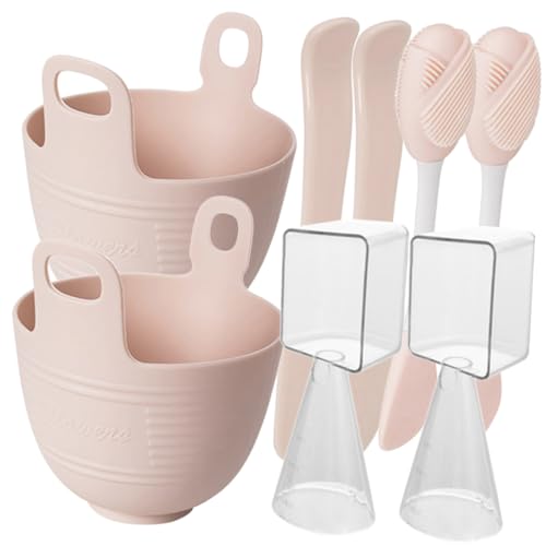 Gogogmee Diy Face Mask Bowl Set 2 Silicone Bowls Brush Face Mask Mixing Tool Kit