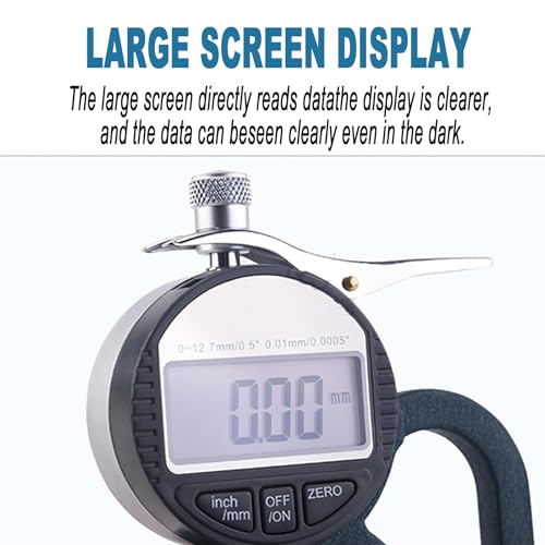 Medidor Digital de Espesor 0-12.7 mm con Pantalla Grande miniatura 2